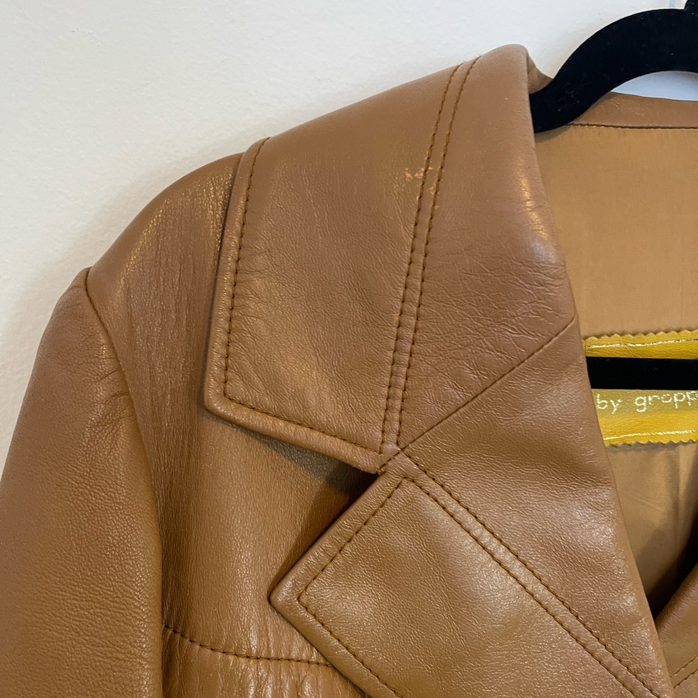 Vintage 100% Leather Coat - Picture 2 of 14